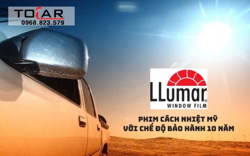 Dán film cách nhiệt Llumar cho xe ô tô tại Hải Dương