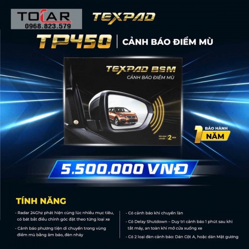 Cảnh báo điểm mù xe ô tô Texpad BSM TP450