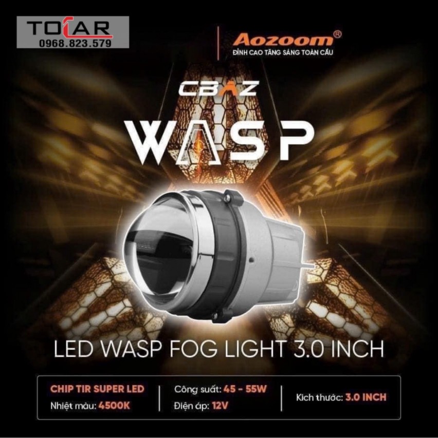 Đèn Bi gầm led Aozoom WASP Foglight 3.0