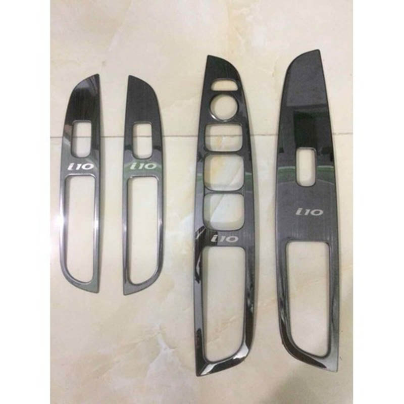 Bộ ốp nội thất xe Hyundai i10 gồm 4 chi tiết để bảo vệ cụm công tắc cửa xe