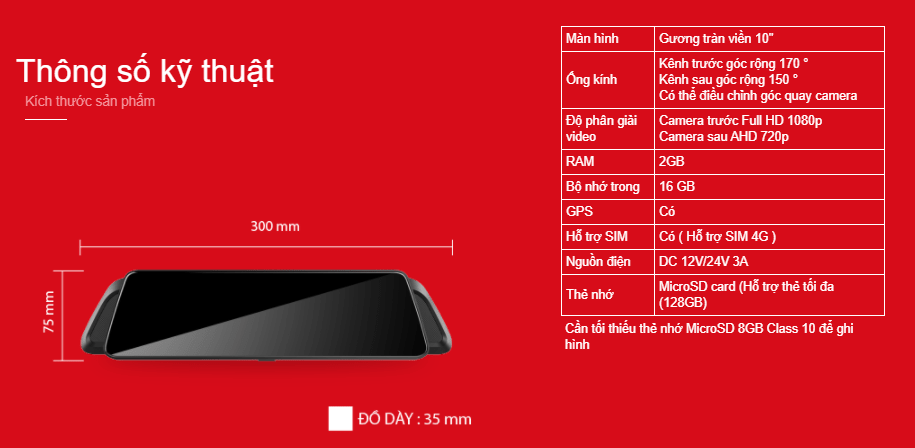 Camera hành trình IDVR P2 Nội thất ô tô Hải Dương