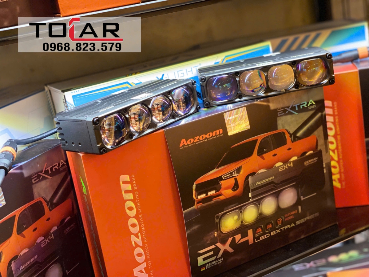 Chuyen do den gam tro sang EX4 Aozoom cho xe oto tai Hai Duong