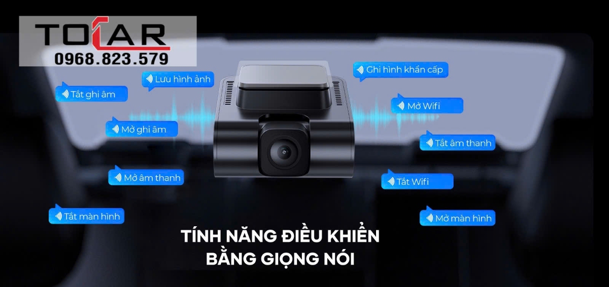 Dieu khien bang giong noi co tren camera hanh trinh Vietmap S720