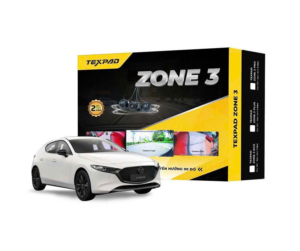 Camera 3 mat Texpad zone 3 cho xe Mazda 3 2021 2024